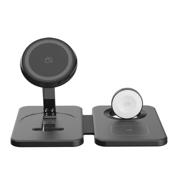 Hot Selling Foldable 3 in 1 Wireless Charger Magnetic Fast Wireless Charging Pads foldable for Iphone/Smart Watch/Airpods